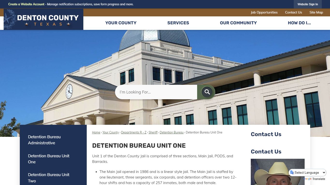 Detention Bureau Unit One | Denton County, TX