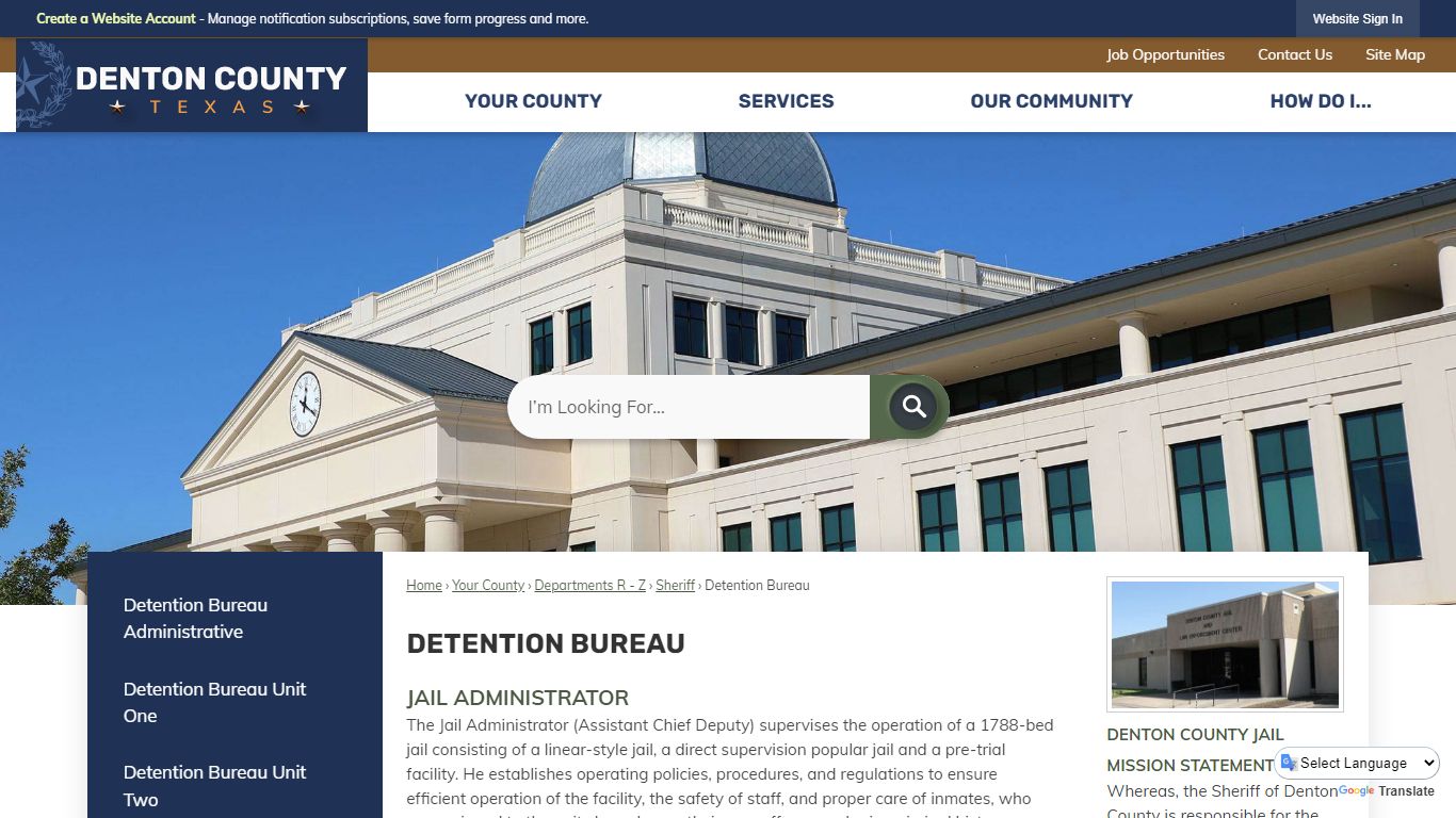 Detention Bureau | Denton County, TX